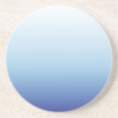 Dessous De Verre En Grès Fond dégradé bleu minimal (Devant)