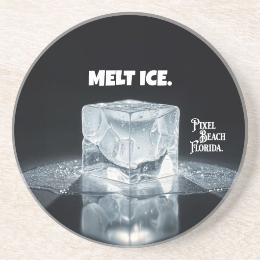 Dessous De Verre En Grès FONDRE LA GLACE. Porte-clés (Devant)