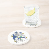 Dessous De Verre En Grès Font face la crête de famille (Côté)