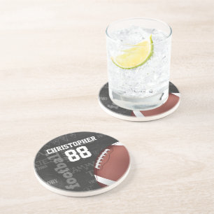 Dessous De Verre En Grès Football américain Personalized Chalkboard
