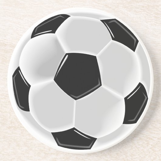 Dessous De Verre En Grès Football / Boisson (Devant)