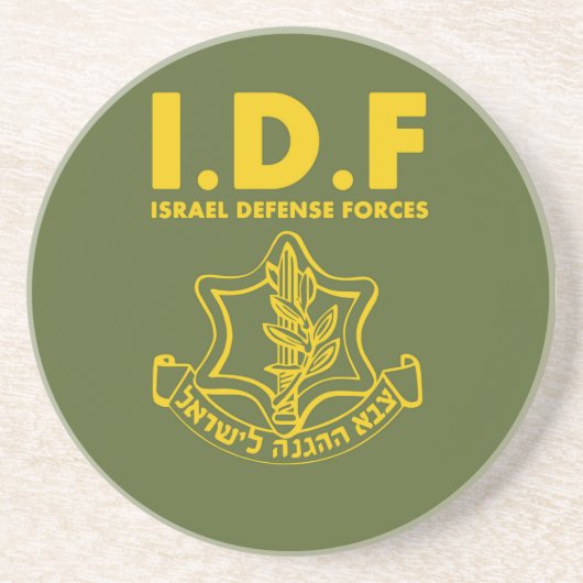 Dessous De Verre En Grès Forces de défense de film encreur Israël - les (Devant)