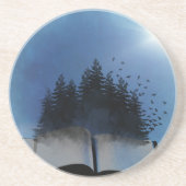 Dessous De Verre En Grès Forêt de livres ouverts (Devant)