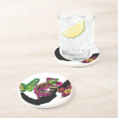 Dessous De Verre En Grès Forêt de pluie Chameleon fun (Côté)