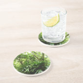 Dessous De Verre En Grès Forêt de pluie dominicaine I Nature verte tropical (Côté)