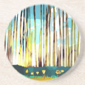 Dessous De Verre En Grès Forêt matinale (Devant)