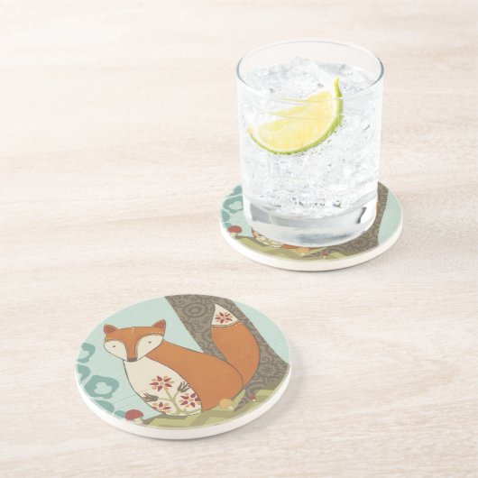 Dessous De Verre En Grès Forêt Whimsy IV (Côté)