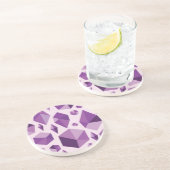 Dessous De Verre En Grès Formes géométriques pourpres de bijou (Côté)