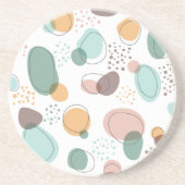 Dessous De Verre En Grès Formes organiques motif transparent (Devant)