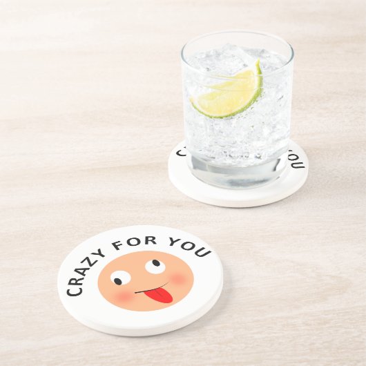 Dessous De Verre En Grès Fou pour toi (Côté)