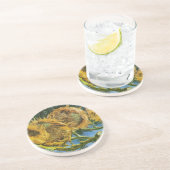 Dessous De Verre En Grès Four Cut Sunflowers (Côté)