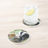 Dessous De Verre En Grès Foxcub & Badger Cute ! (Côté)