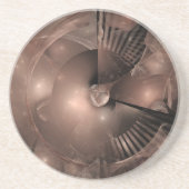 Dessous De Verre En Grès Fractal en Brown (Devant)