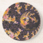 Dessous De Verre En Grès Fractal Firestorm Sphere (Devant)