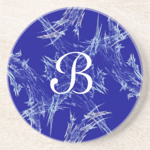 Dessous De Verre En Grès Fractal Frost Series-2—dessous de verre Blu—1 de c