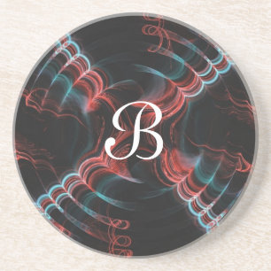 Dessous De Verre En Grès Fractal Misc Series-13—dessous de verre turquoise 