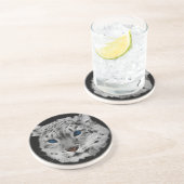 Dessous De Verre En Grès Fractale de léopard de neige (Côté)