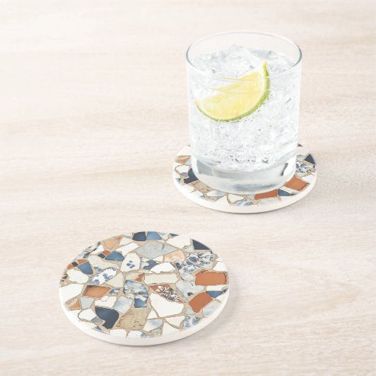 Dessous De Verre En Grès Fragment de pierre de mosaïque grès (Côté)