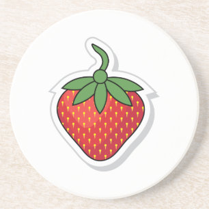 Dessous De Verre En Grès Fraise rouge sucrée