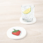 Dessous De Verre En Grès Fraise rouge sucrée (Côté)
