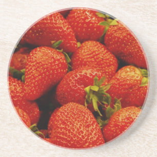 DESSOUS DE VERRE EN GRÈS FRAISES
