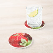 Dessous De Verre En Grès Fraises (Côté)