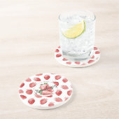 Dessous De Verre En Grès Fraises rouges Fruit (Côté)