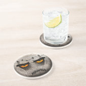 Dessous De Verre en Grès Frankenmoji Vintage Zandsteen Onderzetter (Zijkant)