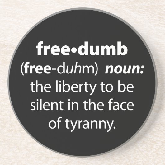 Dessous De Verre En Grès Freedumb (Devant)