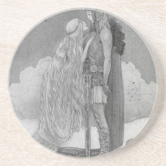 Dessous De Verre En Grès Freja et Svipdag par John Bauer (Devant)
