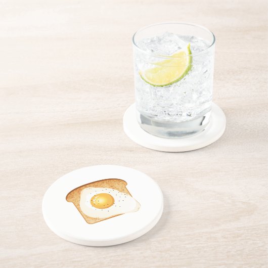 Dessous De Verre En Grès Fried egg on toast (Côté)