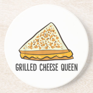 Dessous De Verre En Grès Fromage Grillé Queen Funny Fromage Grillé