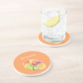 Dessous De Verre En Grès Fruit Citrique Orange Soyez Fruité (Côté)