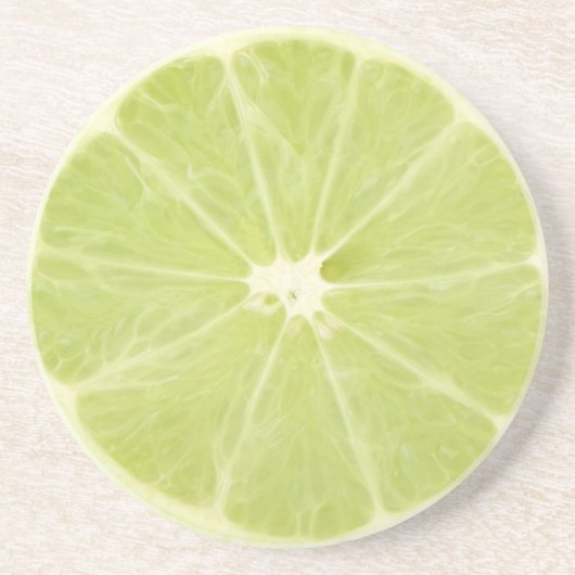 Dessous De Verre En Grès Fruit de citron vert tranche fraîche (Devant)