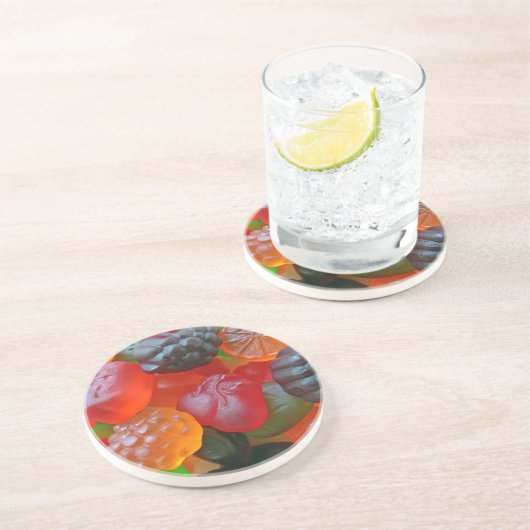 Dessous De Verre En Grès Fruit de gomme (Côté)