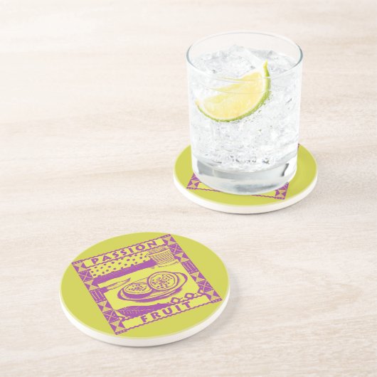 Dessous De Verre En Grès Fruit de passion (Côté)