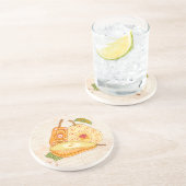 Dessous De Verre En Grès Fruit Fleur Cool mignonne Girl Retro Floral (Côté)