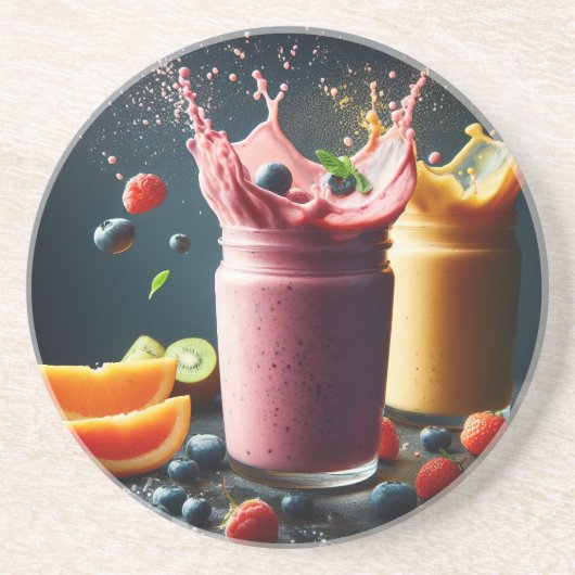 Dessous De Verre En Grès Fruit smoothies (Devant)