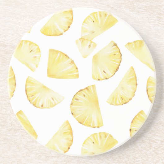 Dessous De Verre En Grès Fruits Jaunes Ananas (Devant)