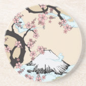 Dessous De Verre En Grès Fuji et Sakura (Devant)