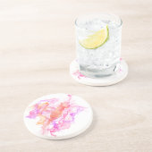 Dessous De Verre En Grès Fumée Abstraite (Côté)