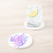 Dessous De Verre En Grès Fumée Abstraite sur l'eau (Côté)