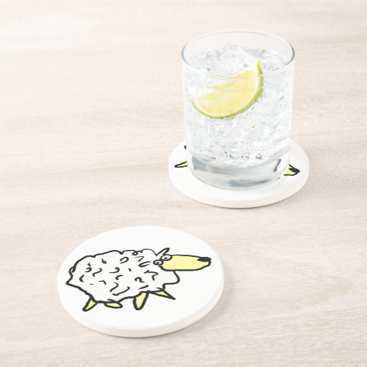 Dessous De Verre En Grès Fun Sheep (Côté)