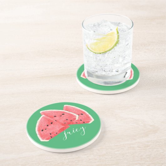 Dessous De Verre En Grès Fun Watermelon été (Côté)
