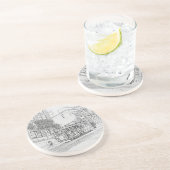 Dessous De Verre En Grès Funiculaire (Côté)