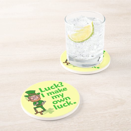 Dessous De Verre En Grès Funny Angry Lucky Irish Leprechaun (Côté)
