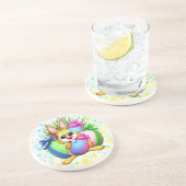 Dessous De Verre En Grès Funny Bunny biting an Easter Egg (Côté)