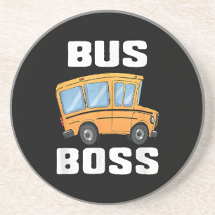 Dessous De Verre En Grès Funny Bus Boss School Bus Driver