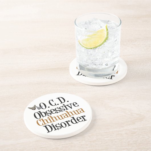 Dessous De Verre En Grès Funny Chihuahua (Côté)