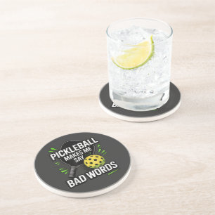 Dessous De Verre En Grès Funny Pickleball Me Fait Dire Des Gros Mots